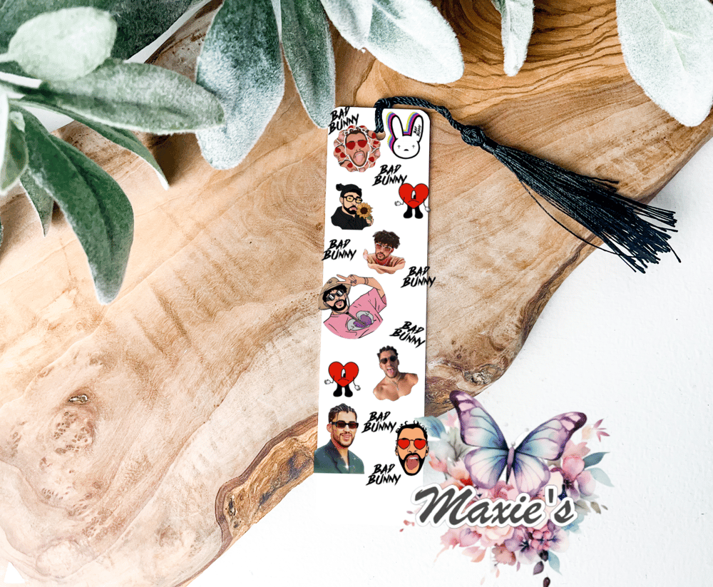 Image of Bad Bunny 🐰 UVDTF Pen Wrap  / Bookmark Decal 