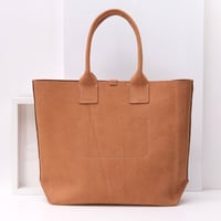 Image 3 of Large Tote in textured camel