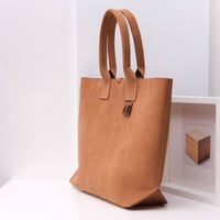 Image 2 of Large Tote in textured camel