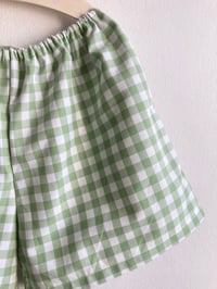 Image 3 of Summer Shorts-green check