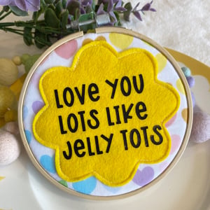 Image of JELLY TOTS Embroidery Hoop Art