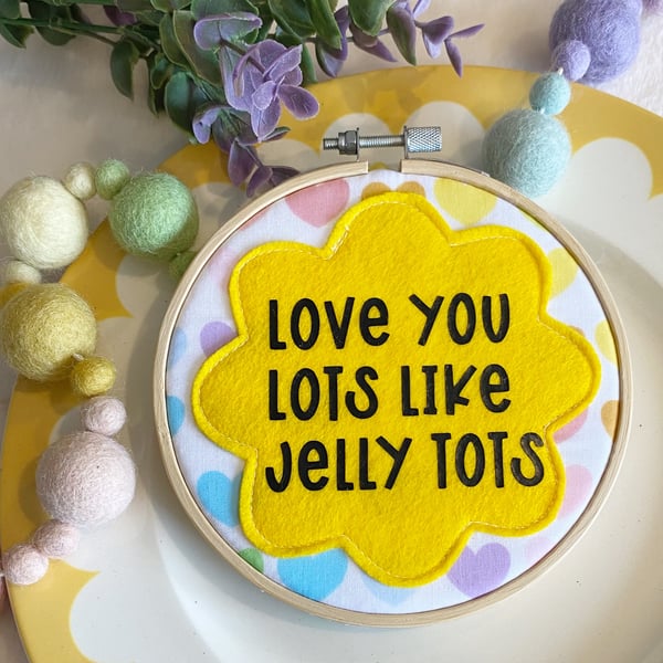 Image of JELLY TOTS Embroidery Hoop Art
