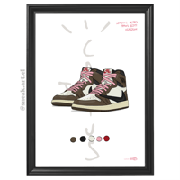 Image 2 of Sneaker Poster Jordan 1 Retro OG High x Travis Scott Print