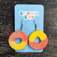 Image 1 of Peach ring earrings