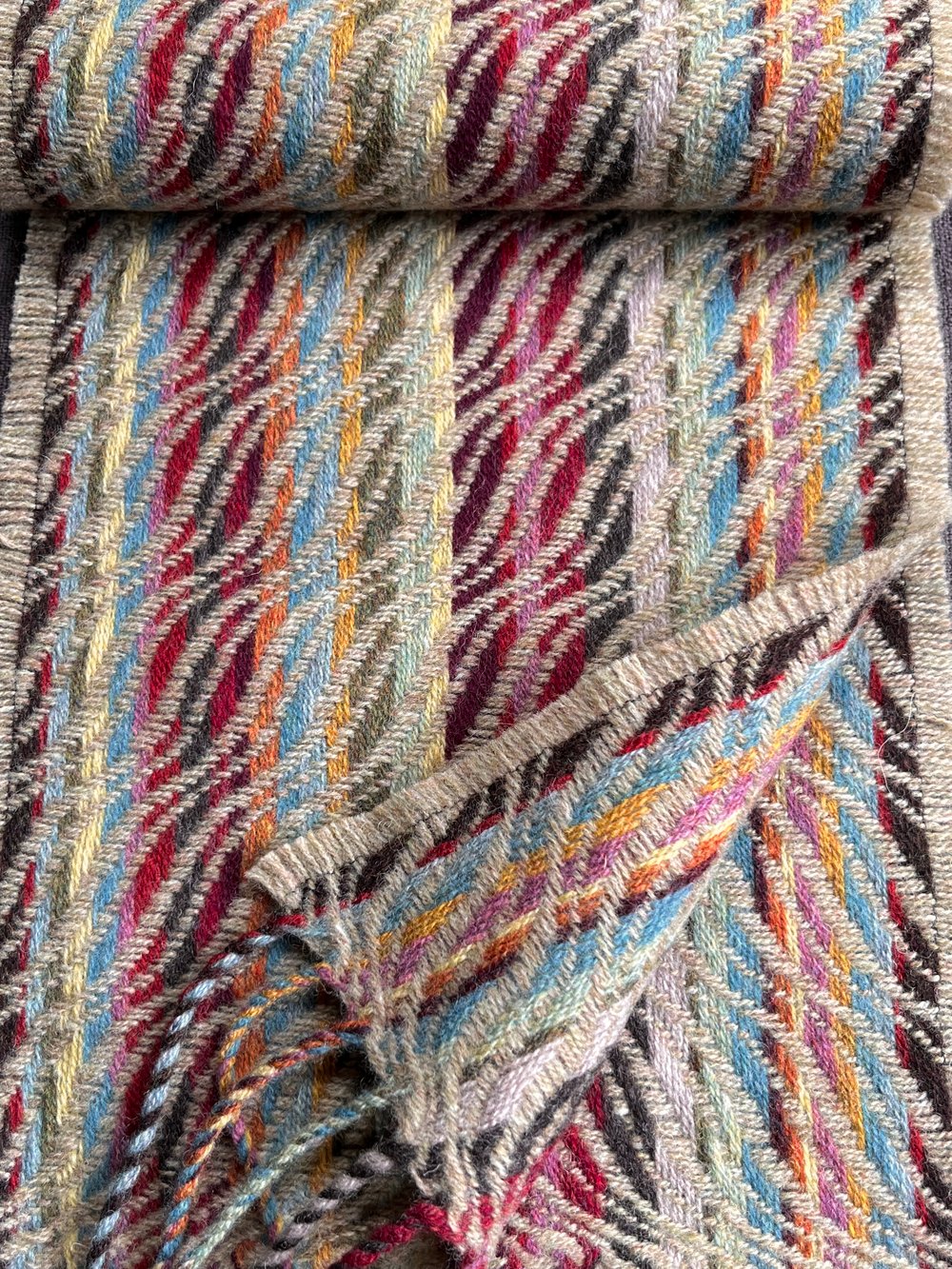 Image of Passionfruit & Catkin Narrow Scarf