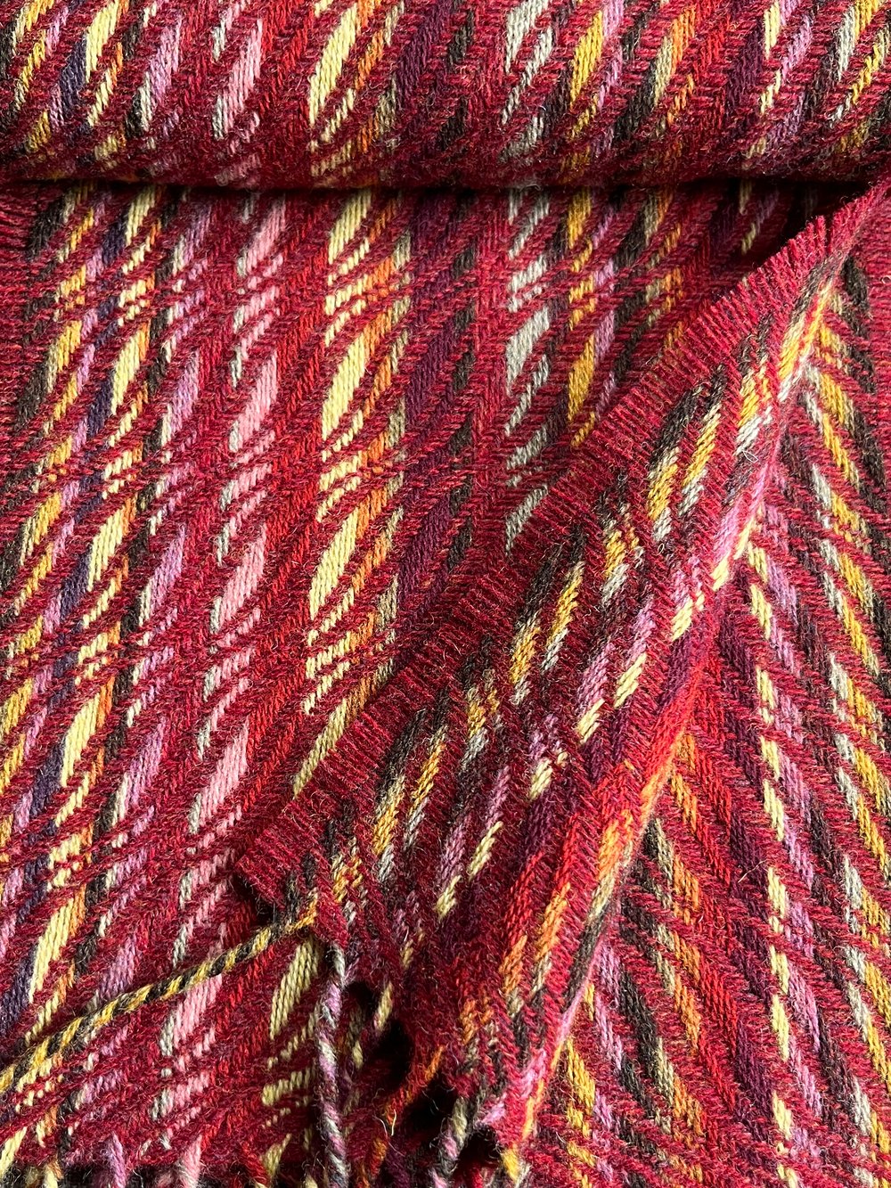 Image of Raspberry & Hawthorn Narrow Scarf