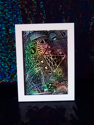 Holographic Abstract Prints A5