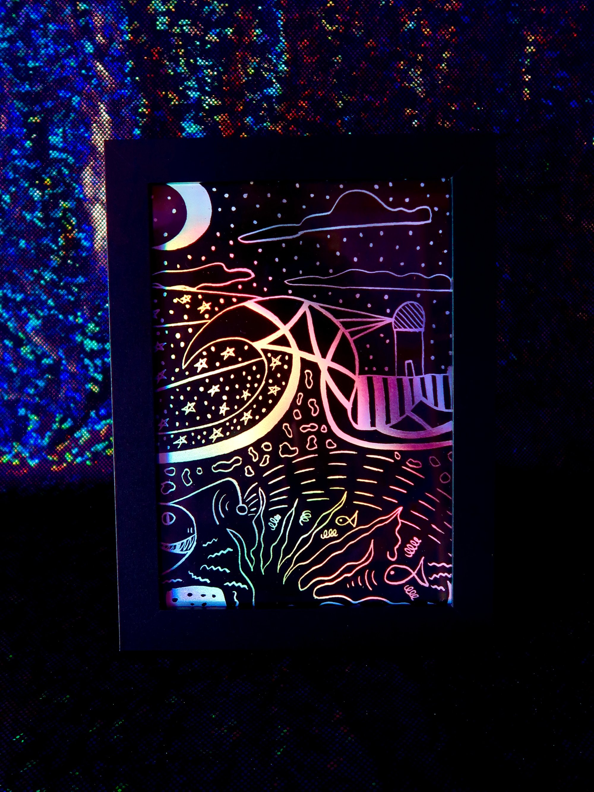 Holographic Abstract Prints A5