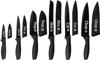 MasterChef Kitchen Knife Set with Covers, 6 Professional