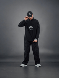 Image 3 of Club members 1/4 Zip Fleece - Black
