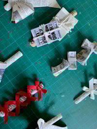Image 6 of 🎀 ANGEL CAPSULE 🎀 UNIQUE PIECE HANDMADE GAZETTE & SATIN BOWS NAIL SET