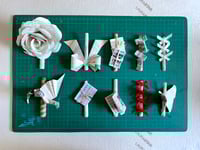 Image 2 of 🎀 ANGEL CAPSULE 🎀 UNIQUE PIECE HANDMADE GAZETTE & SATIN BOWS NAIL SET