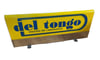 Illuminated sign on a chromed steel base in the colours of the legendary Del Tongo professional team