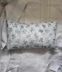 Blue & White Floral Cushion 