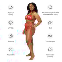 Image 5 of #FJB Red - All-over print recycled string bikini from PatriotsCo.com