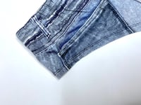 Image 5 of 🎀 ANGEL CAPSULE 🎀 DIESEL VINTAGE TROMPE L'OEIL DENIM PRINT MICRO SHORTY