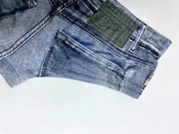 Image 6 of 🎀 ANGEL CAPSULE 🎀 DIESEL VINTAGE TROMPE L'OEIL DENIM PRINT MICRO SHORTY