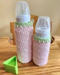 Pink Strawberry Baby Bottle Cover