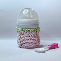 Image 5 of Pink Strawberry Baby Bottle Cover
