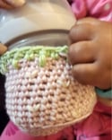Pink Strawberry Baby Bottle Cover
