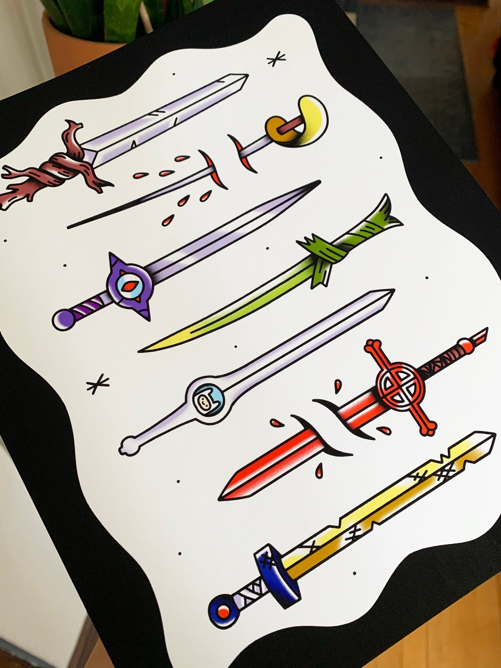 Image of Adventure Time Swords Print 