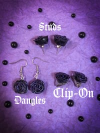 Image 2 of Shadow Rose Customziable Earrings