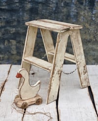 Wooden ladder  creme H-45cm