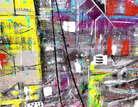 Image 4 of Large Original Abstract Wall Art Modern Urban Paintings African American Art Graffiti Living Room