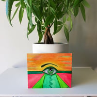 Image 4 of Small, Eye Painting | Work From Home Cute Desk Decor | Focus Wall Art For Therapist Office.