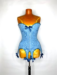 Image 7 of 🎀 ANGEL CAPSULE 🎀 MAYA HANSEN BABYDOLL BLUE SATIN BOW COUTURE CORSET & DRAPÉ MINI SKIRT