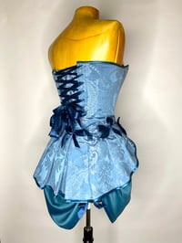 Image 4 of 🎀 ANGEL CAPSULE 🎀 MAYA HANSEN BABYDOLL BLUE SATIN BOW COUTURE CORSET & DRAPÉ MINI SKIRT