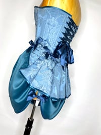 Image 6 of 🎀 ANGEL CAPSULE 🎀 MAYA HANSEN BABYDOLL BLUE SATIN BOW COUTURE CORSET & DRAPÉ MINI SKIRT