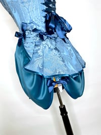 Image 5 of 🎀 ANGEL CAPSULE 🎀 MAYA HANSEN BABYDOLL BLUE SATIN BOW COUTURE CORSET & DRAPÉ MINI SKIRT