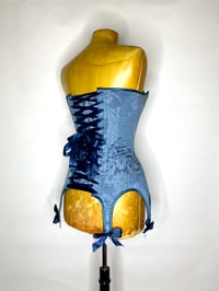 Image 8 of 🎀 ANGEL CAPSULE 🎀 MAYA HANSEN BABYDOLL BLUE SATIN BOW COUTURE CORSET & DRAPÉ MINI SKIRT