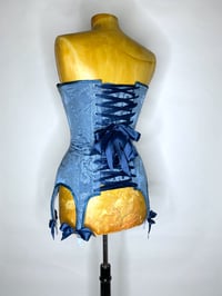 Image 9 of 🎀 ANGEL CAPSULE 🎀 MAYA HANSEN BABYDOLL BLUE SATIN BOW COUTURE CORSET & DRAPÉ MINI SKIRT