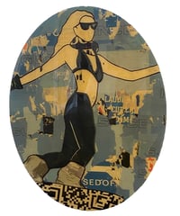 Image 1 of Oval Sexy Snowboarder by Jane Maxwell