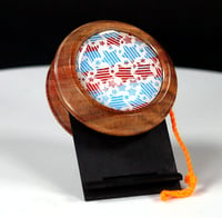 Image 1 of "USA" Exotic Carob Wood yo-yo, #2024-60