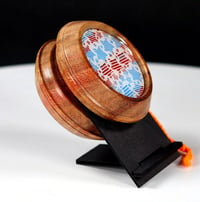 Image 2 of "USA" Exotic Carob Wood yo-yo, #2024-60
