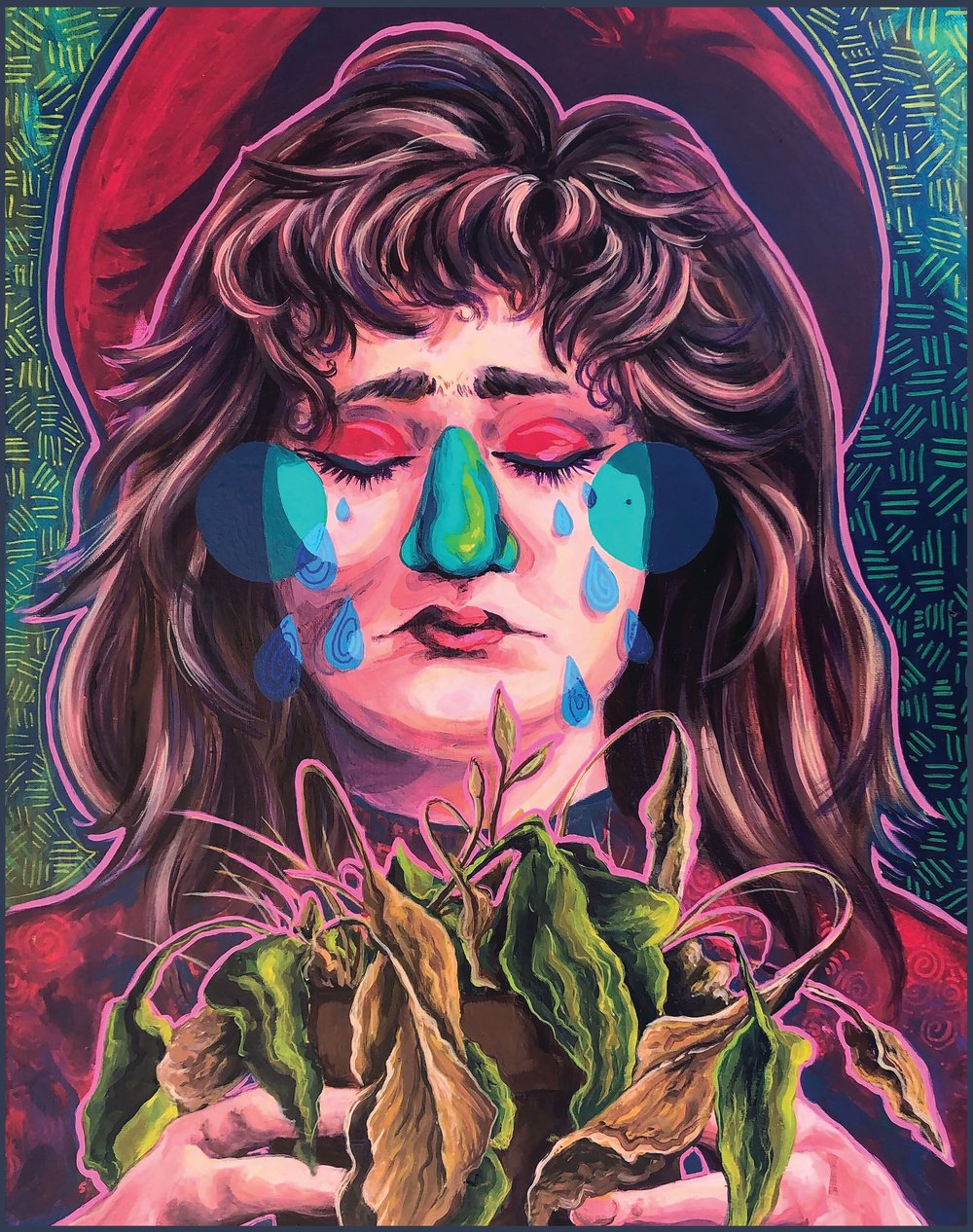 Image of Ready to ship “Gone" 11” x 14” Acrylic Digitized Art Print