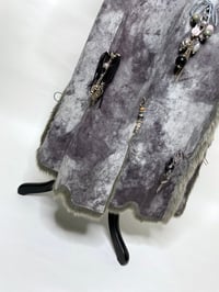 Image 10 of 🎀 ANGEL CAPSULE 🎀 UNIQUE PIECE 🎀 VINTAGE GREY FAKE FUR COAT CUSTOMIZED WITH BOWS & CHARMS