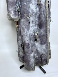 Image 8 of 🎀 ANGEL CAPSULE 🎀 UNIQUE PIECE 🎀 VINTAGE GREY FAKE FUR COAT CUSTOMIZED WITH BOWS & CHARMS