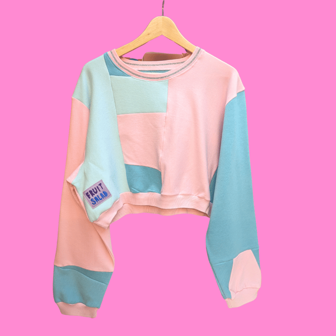 Image of Baby Pastel Crop Sweatshirt - Sustainable