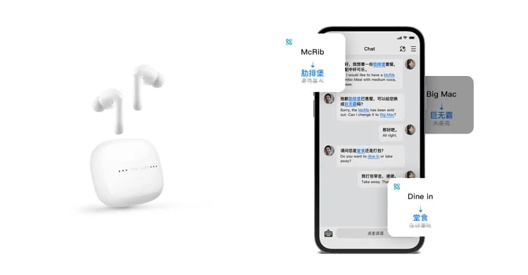 TimeKettle Translator Earbuds M3 Language Simultaneous Headset Business Interpretation