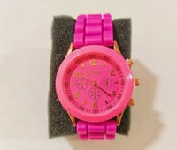 Image 1 of Glam Time Unisex Watches (hot pink)