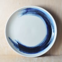 Image 1 of indigo blue serving plate