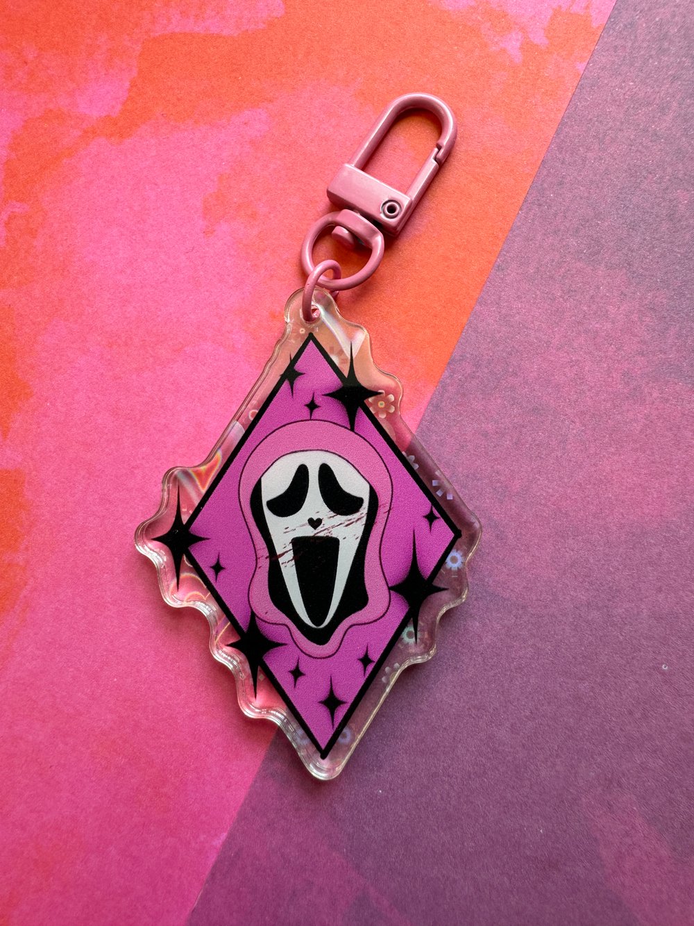 Image of Ghostie Heart Holographic Keychain