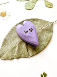 Image 2 of Purple Paw Prints - Mini Colorful Heart