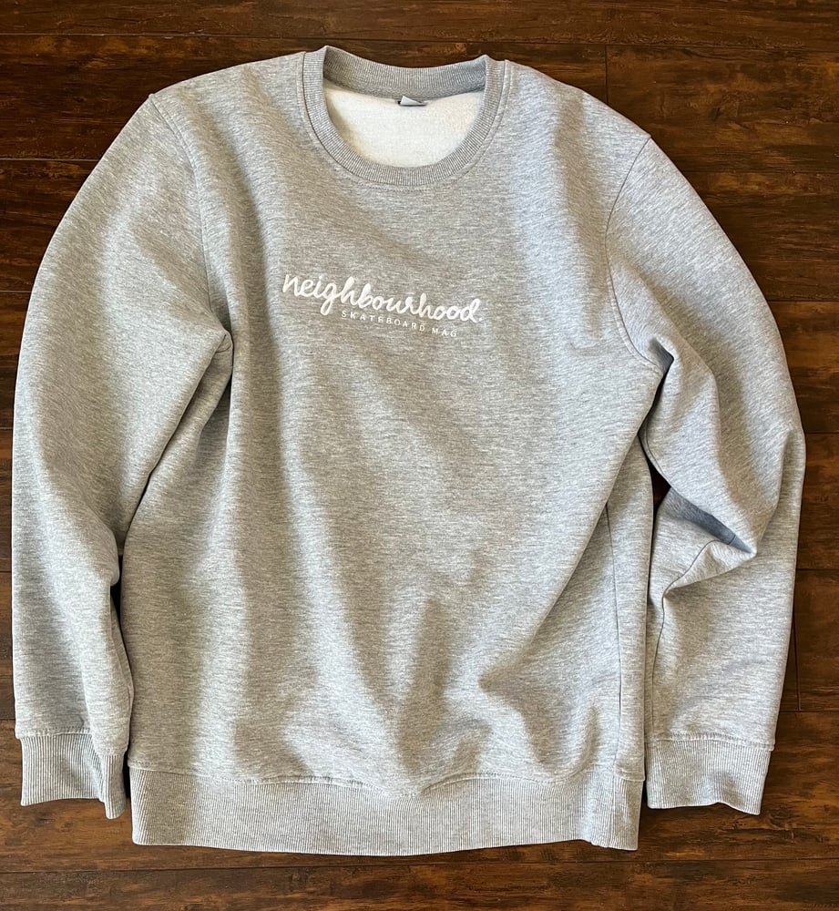 Image of Crewneck Sweater - Embroidered Script Logo 