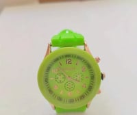 Image 1 of Glam Time Unisex Watch (lime green)