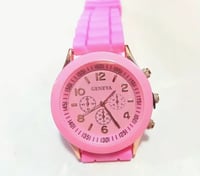 Image 1 of Glam Time Unisex Watch (light pink)